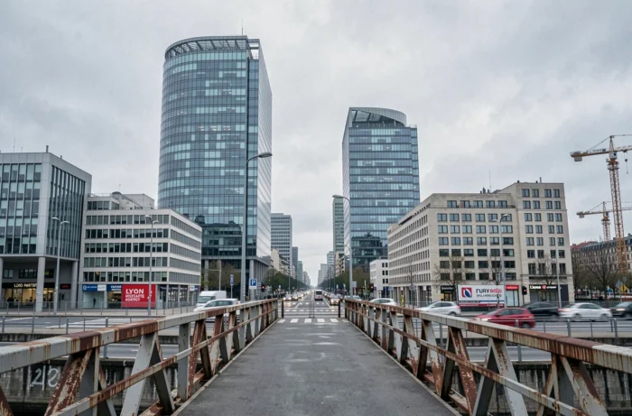Vue panoramique du quartier Part-Dieu à Lyon illustrant l'évolution du marché immobilier et les nouvelles constructions à horizon 2026